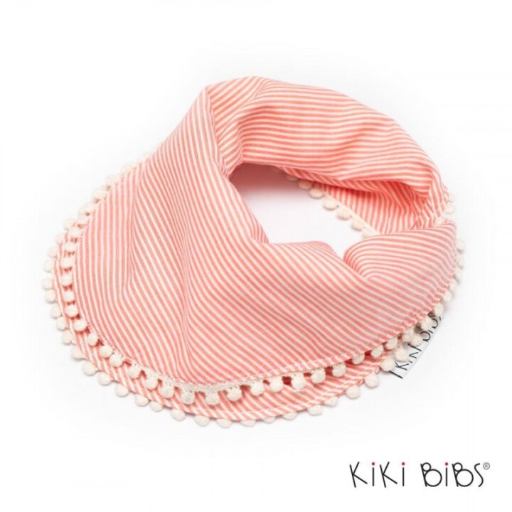 kiki-bibs-pompon-pink-stripe-kb02081