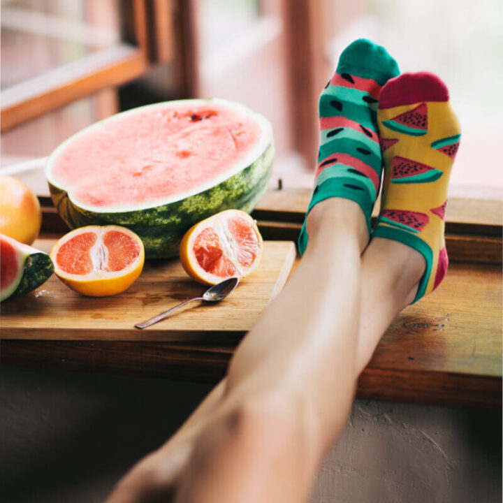 watermelon splash low socks