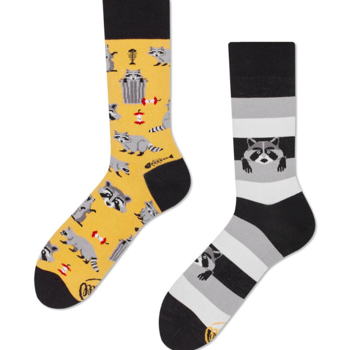 raccoon bandit socks